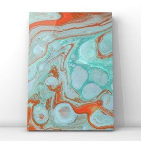 Contemporary Bubble Abstract Art Print, Orange - Picture 3 of 4